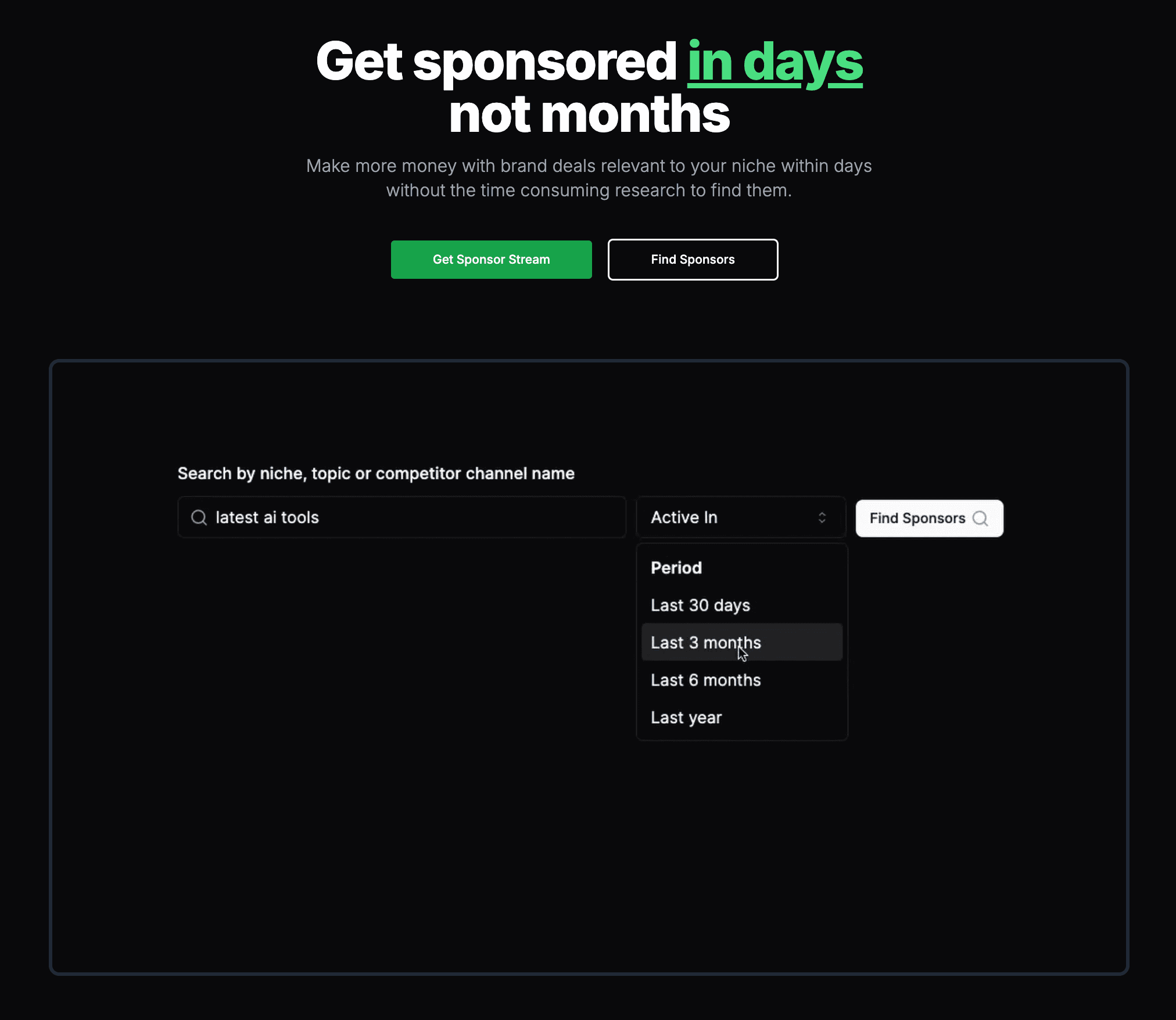 Sponsor Stream AI